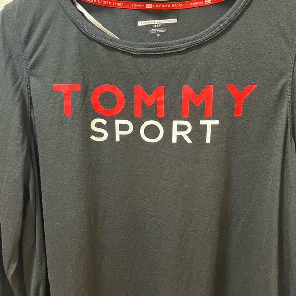 NWT TOMMY SPORT Black Long Sleeve Top Size 1X - Picture 5 of 8